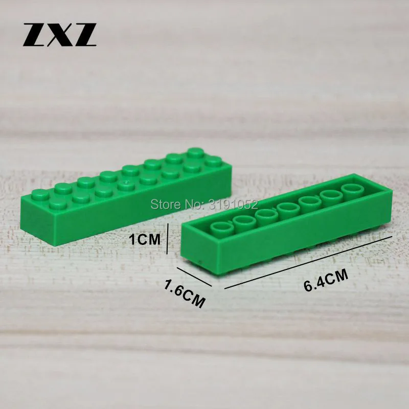15 цветов в наличии толстый кирпич MOC 2x8 точек строительные блоки сделай сам