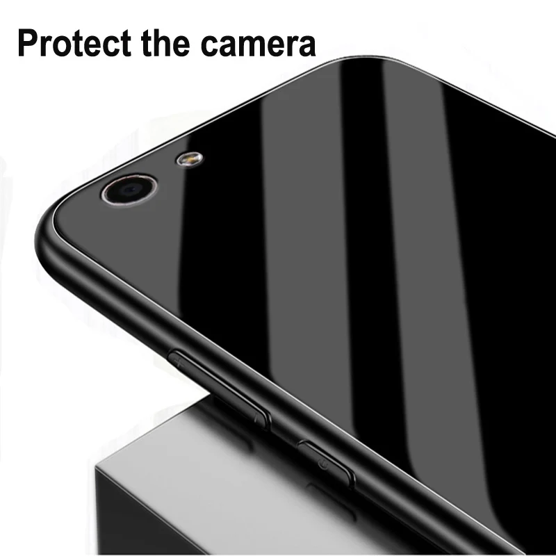 Чехол для Oppo F1s чехол задняя крышка из закаленного стекла Жесткий 5 дюйма F 1s со