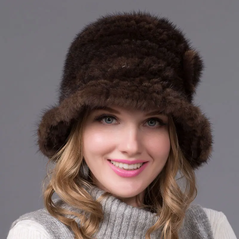 Зимние Шапки Для Женщин Реального Фокс Меховые С Натурального Меха Hat Ручной