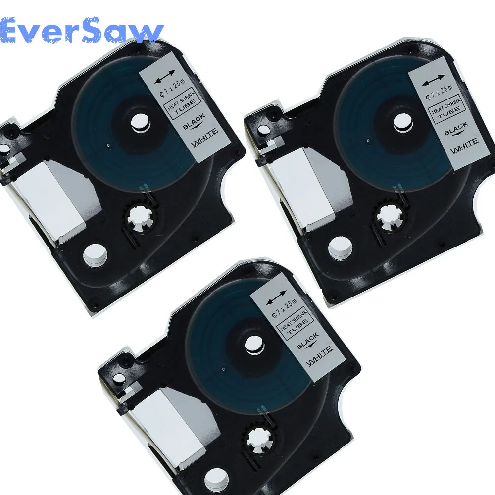 10 шт. Dymo лента Rhino RS7W 12 мм * 2 5 м черный на белом DYMO носорог термоусадочные Трубчатая
