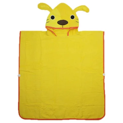 yellow dog 3 цвета, детский пляжный Халат с капюшоном с изображением слона, монстра и щенка из мультфильма - Цвет: yellow dog