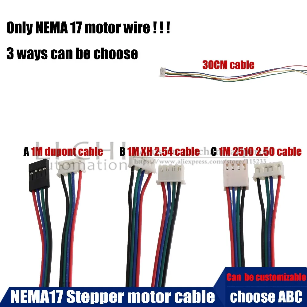 Бесплатная Доставка 5 шт. CE сертификация NEMA17 кабель 17HS4401 с 4мя фазами Nema 17