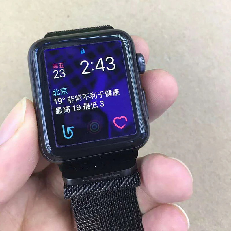 Suntaiho 3D полностью гелевая стеклянная пленка для Apple Watch 44 мм 42 мм мягкий край анти фиолетовый синий светильник Защитная пленка для экрана для i Watch 4