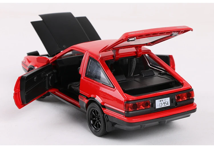 1:28 игрушечная машинка, начальная D AE86, металлическая игрушка, литая машинка, литые под давлением и игрушечные транспортные средства, модель автомобиля, миниатюрная модель автомобиля, игрушки для детей