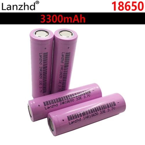 4 шт. 3,7 в батарея 18650 33E INR18650 перезаряжаемые батареи для samsung 18650 литий-ионный 30А разряда 3300 мАч VTC6 VTC7 - Цвет: 4PCS 3300MAH 18650