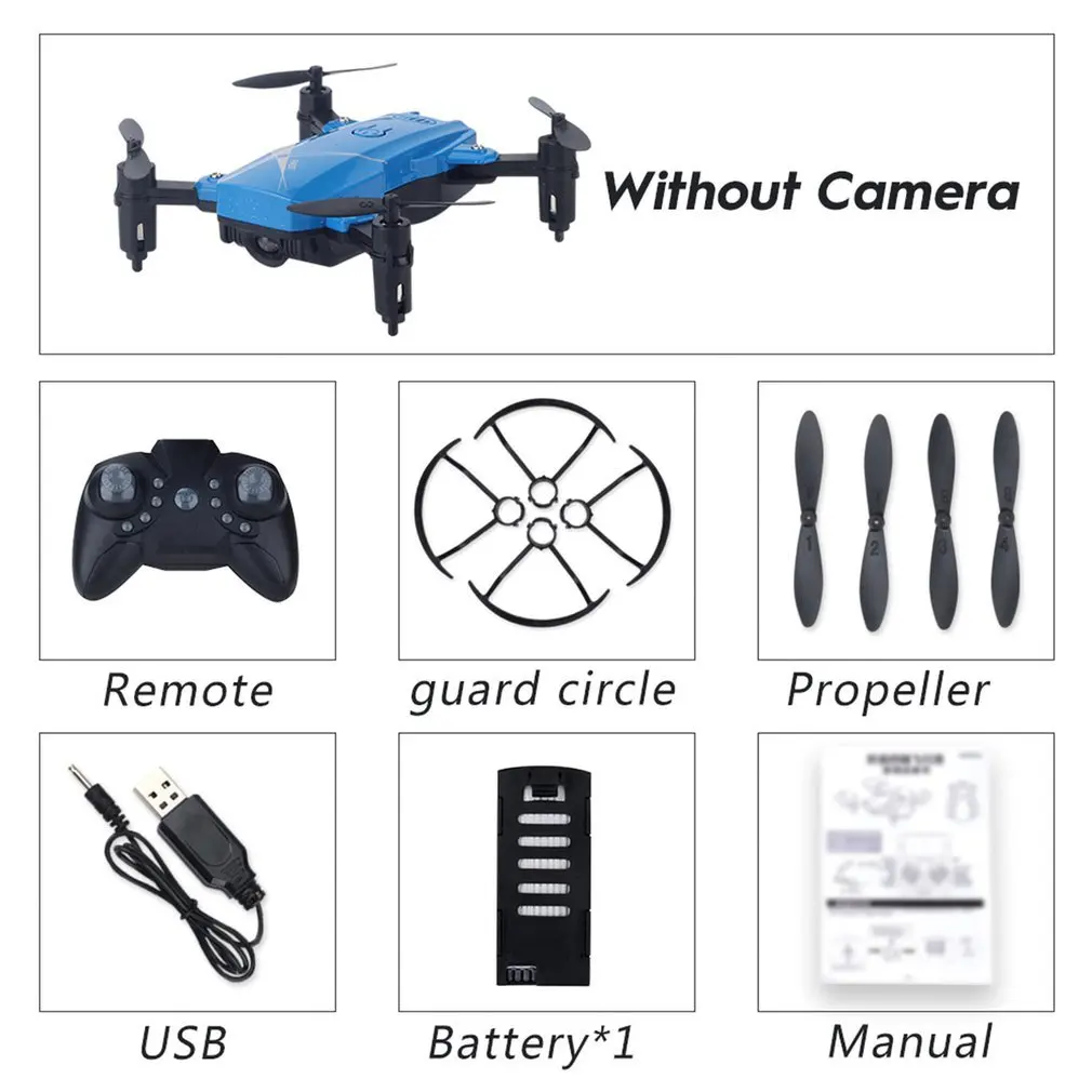 no camera 1 Blue LF602 2,4G wifi FPV мини складной Радиоуправляемый Дрон 2.0MP/0.3MP камера Дрон Безголовый Квадрокоптер фотографии видео передача в реальном времени - Цвет: no camera 1 Blue