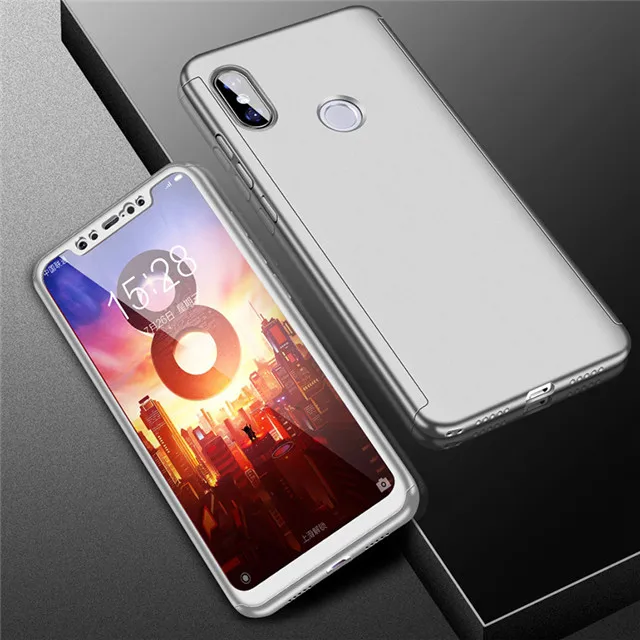 Серебристый NAGFAK 360 полный защитный чехол для телефона для Xiaomi mi A1 mi A2 Lite чехол для Xiaomi mi 8 9 SE mi 6 mi 5 6X Pocophone F1 чехол Крышка - Цвет: Серебристый