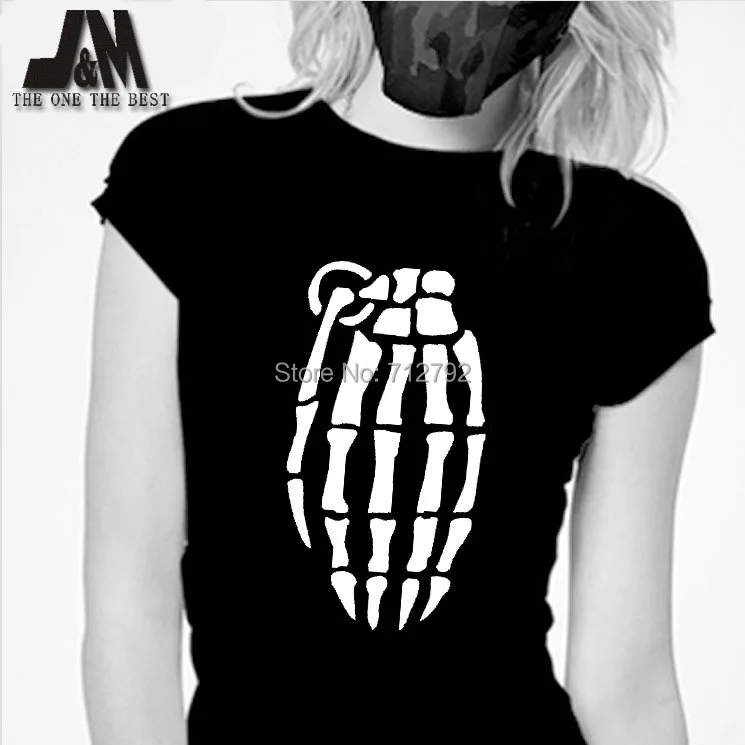 2014 модная летняя мужская футболка в стиле панк рок новая с черепом и скелетом