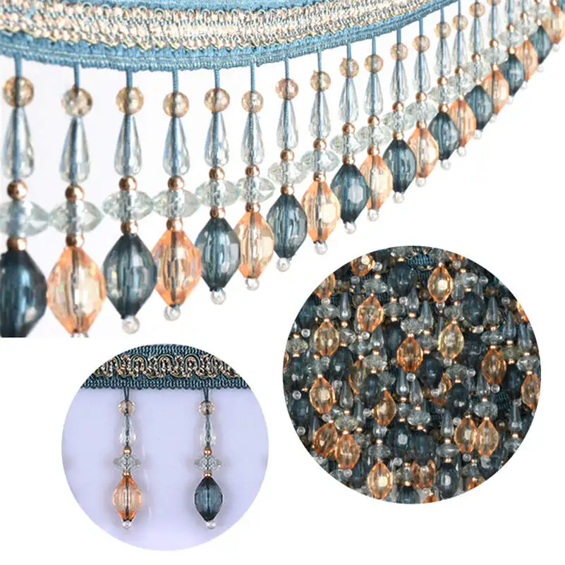 Шторы с кристаллами и бусинами 1 метр|Кружево| |