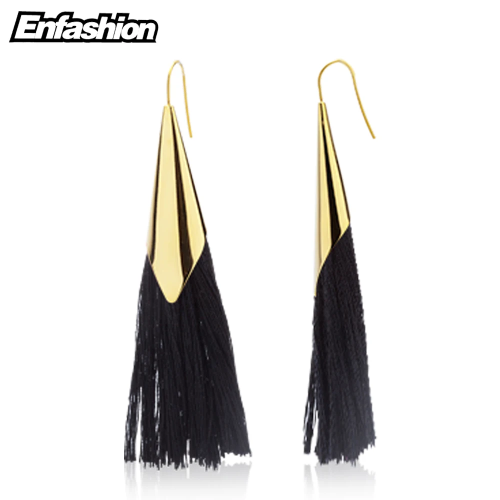 Женские серьги подвески с кисточками из нержавеющей стали|tassel dangle earring|dangle drop