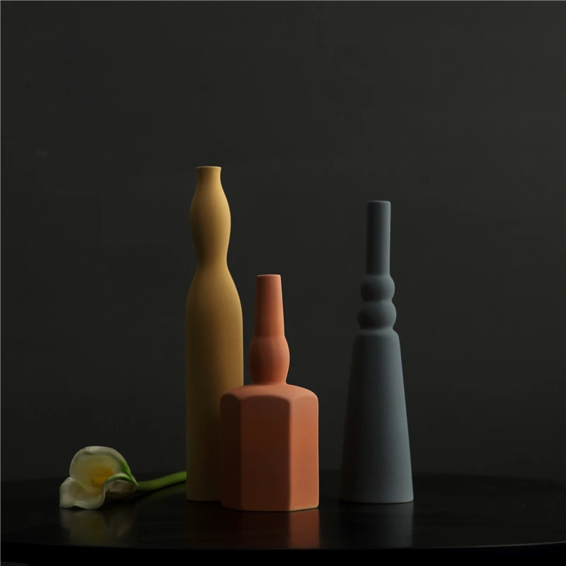 Цветная ваза Morandi Современная Минималистичная креативная керамическая