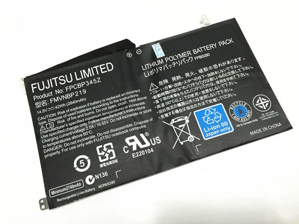 Новый оригинальный аккумулятор для ноутбука Fujitsu LifeBook UH572 серии FMVNBP219 FPB0280 FPCBP345Z 14 8