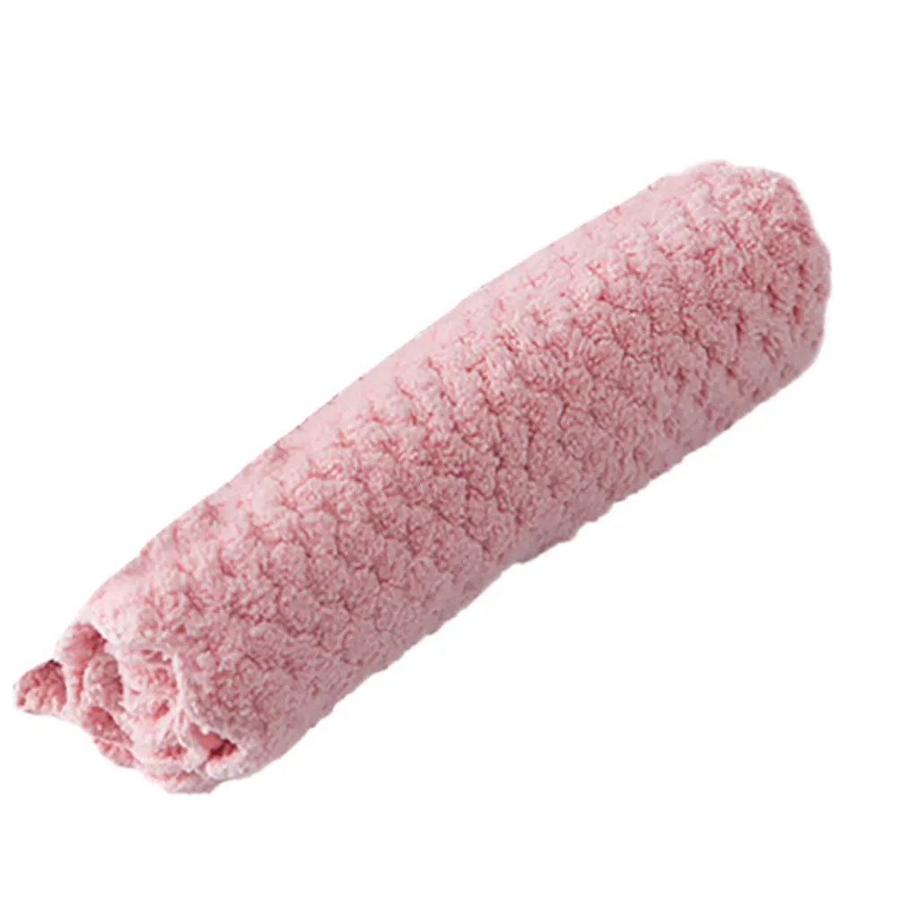 pink Полотенце из микрофибры, супер впитывающая ткань для кухонной чистки, ткань для мытья посуды, Высокоэффективная розовая тряпка для мытья посуды - Цвет: pink