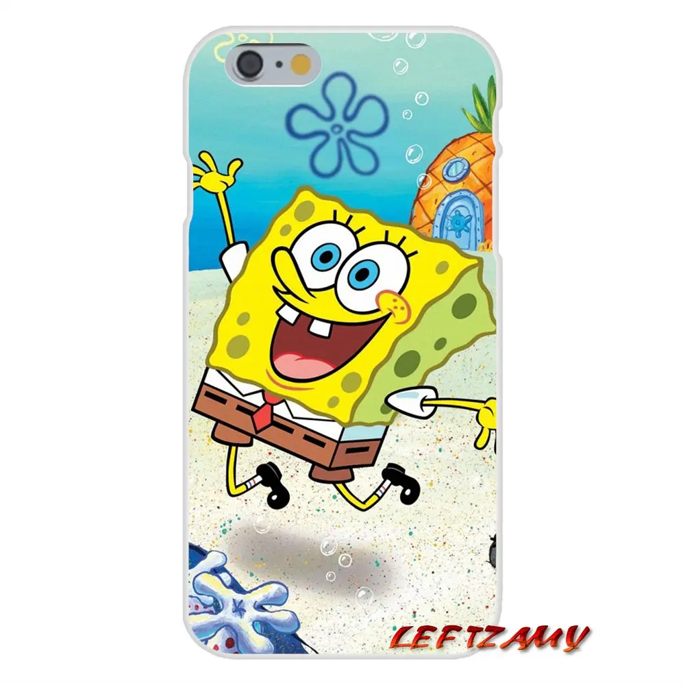 Для iPhone X XR XS MAX 4 4S 5 5S 5C SE 6 6S 7 8 Plus Губка Боб квадратные штаны милые аксессуары Чехлы