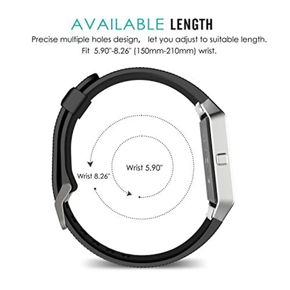 TORQUILA Soft Silicone Strap for Fitbit Blaze Smart Fitness Watch Adjustable Breathable Replacement Light Weight Sport Band | Наручные