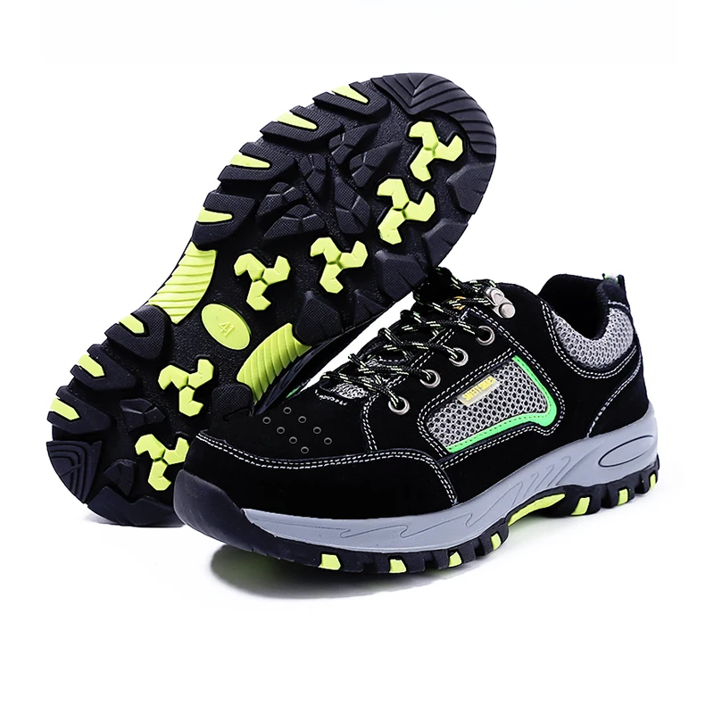Cow Suede Safety Shoes For Men Casual Steel Toe Work Breathable Boots Puncture-proof 35-45 | Обувь