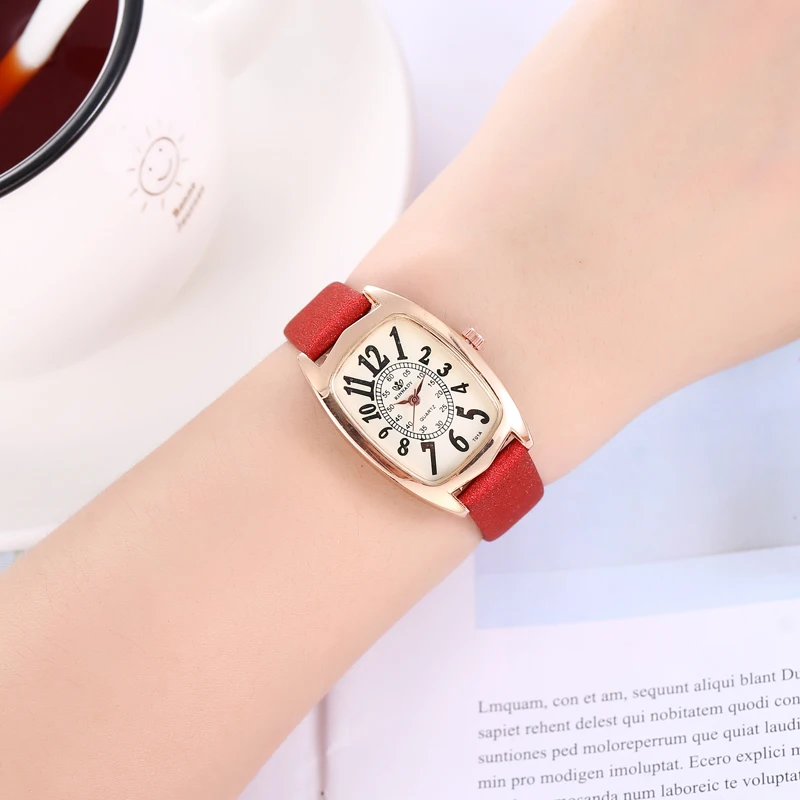 Женские кварцевые часы винтажные прямоугольные с ремешком Подарочная коробка