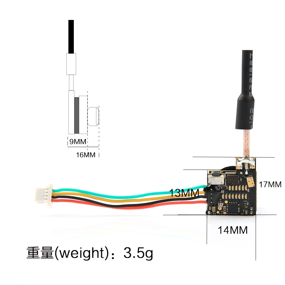 Новейший передатчик VM275T Pro 5 8G 48CH 25mW 520TVL камера со встроенным FPV передатчиком и