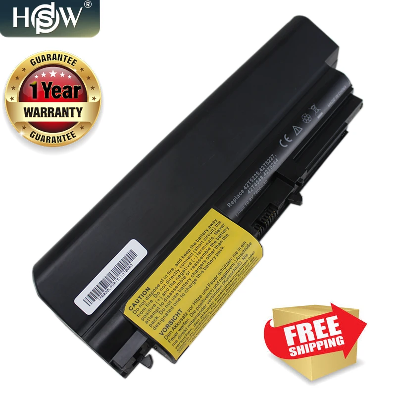 Аккумулятор для ноутбука 9 ячеек 7800 мАч 41U3196 41U3198 lenovo ThinkPad R400 T400 R61 R61i T61 T61p серия (14 1