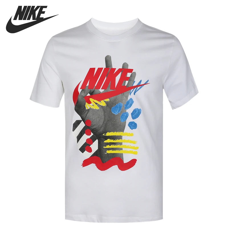 Мужские Оригинальные футболки NIKE AS M NSW SS CREW SSNL 3 спортивная одежда с коротким