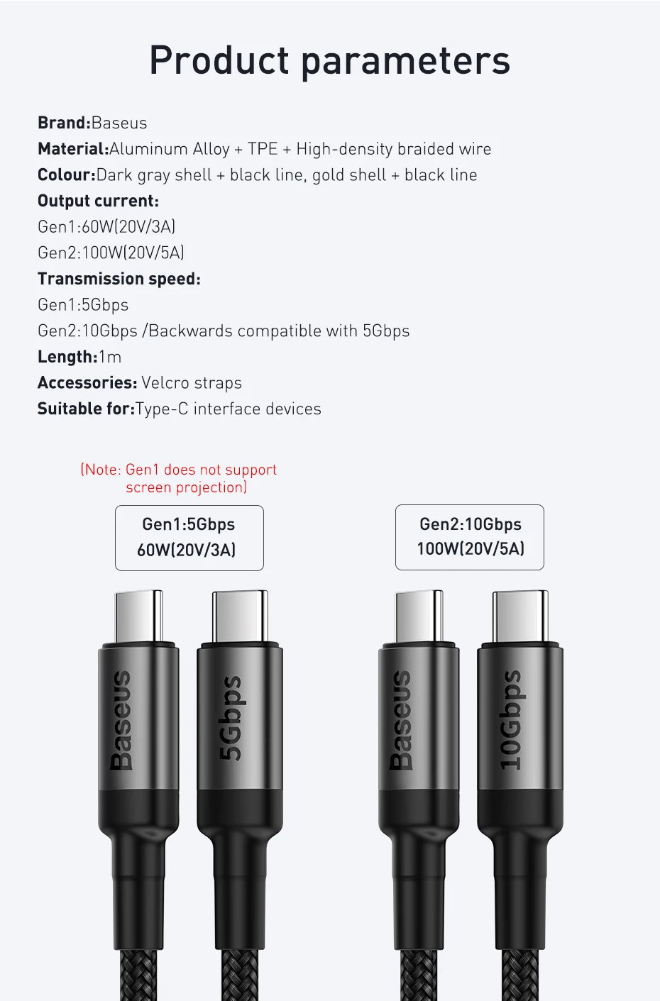 Baseus USB 3,1 usb type C к USB C кабель для MacBook PD Quick Charge 4,0 кабель для Redmi K20 Pro huawei P30 usb удлинитель