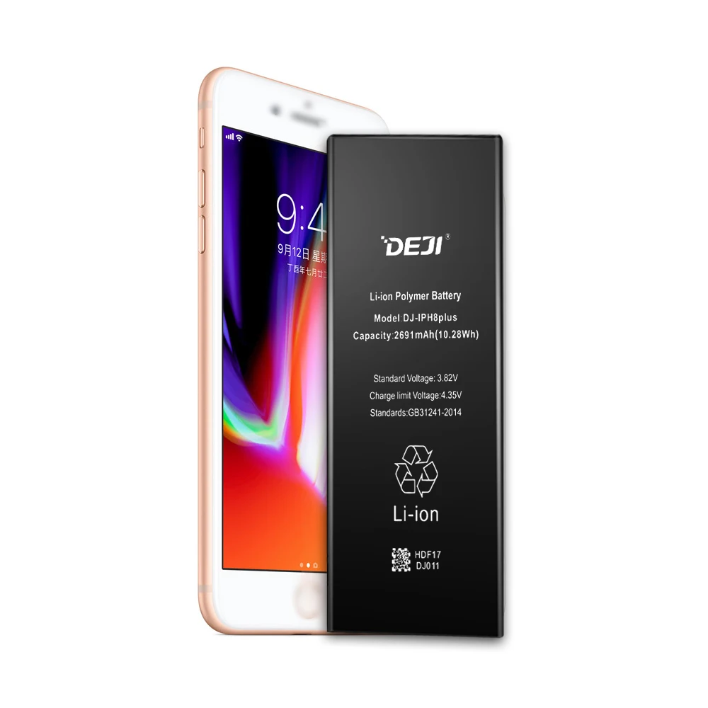 DEJI оригинальный литий полимерный аккумулятор для iPhone 8 Plus высокое качество