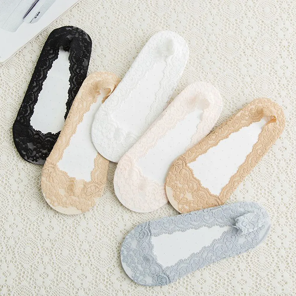 Шелковые неглубокие повседневные дизайнерские носки нескользящие носки-лодочки