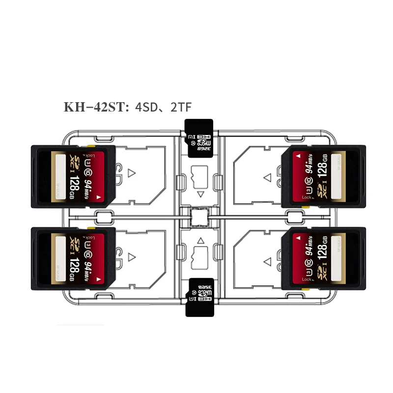Портативный чехол для хранения карт памяти держатель 4 SD SDHC SDXC 10 TF 1 SIM-карта |