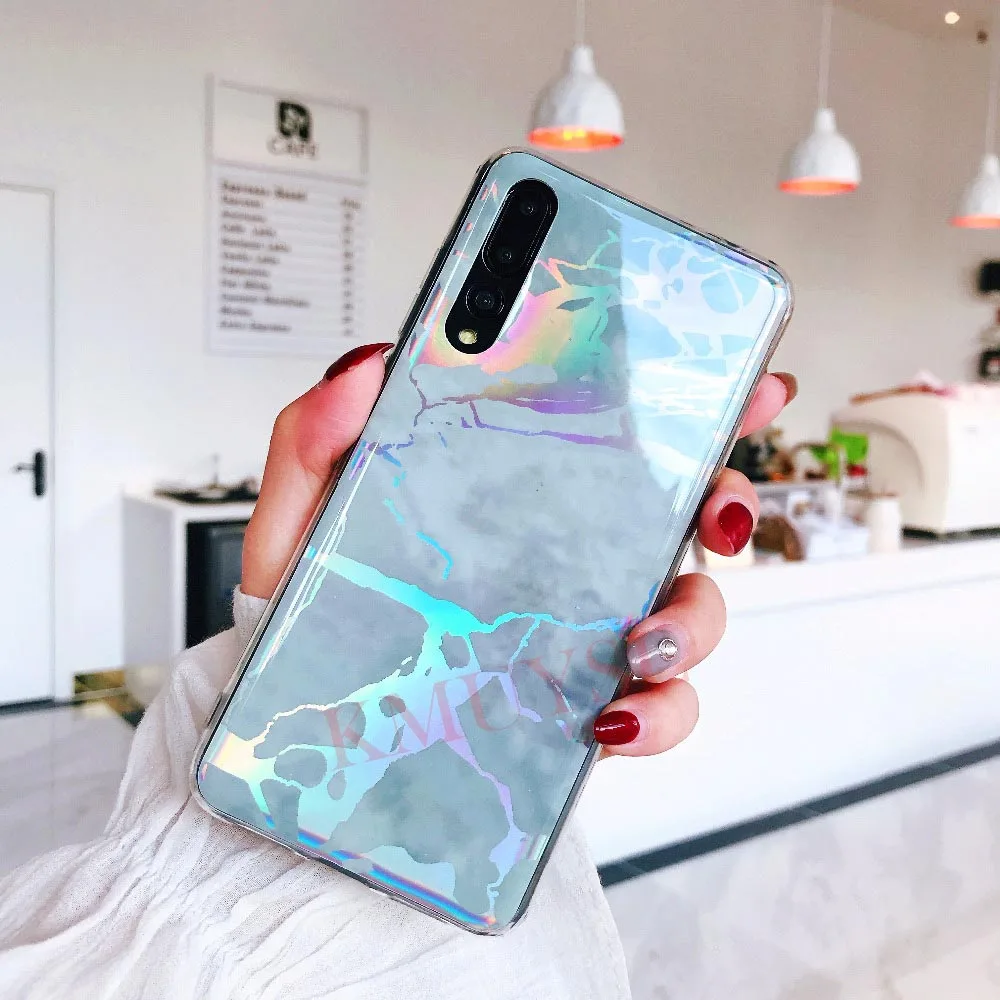 3 Лазерный мраморный чехол для Huawei Mate 20 Lite P20 Pro P Smart Plus TPU чехол для Huawei Nova 3 3i 2S Honor 10 7A 7C Y6 Y5 чехол - Цвет: 3