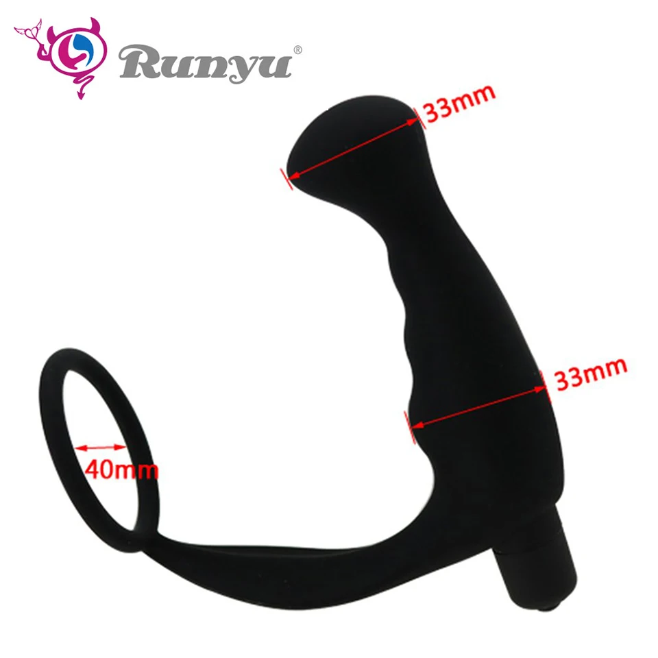 Силиконовый мужской массажер простаты с задержкой эякуляции 10 частот Анальная