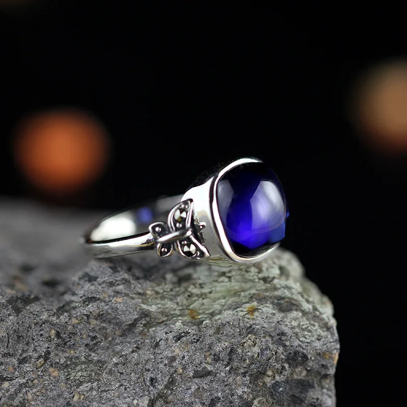 2018 новые серебряные кольца для женщин Ретро тайское серебряное кольцо винтажная