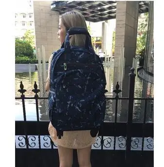 18 inch Брендовая женская сумка для багажа на колесах, рюкзак для путешествий на колесиках, чехол для багажа на колесиках, чехол для чемодана на колесиках для женщин - Цвет: 18 inch
