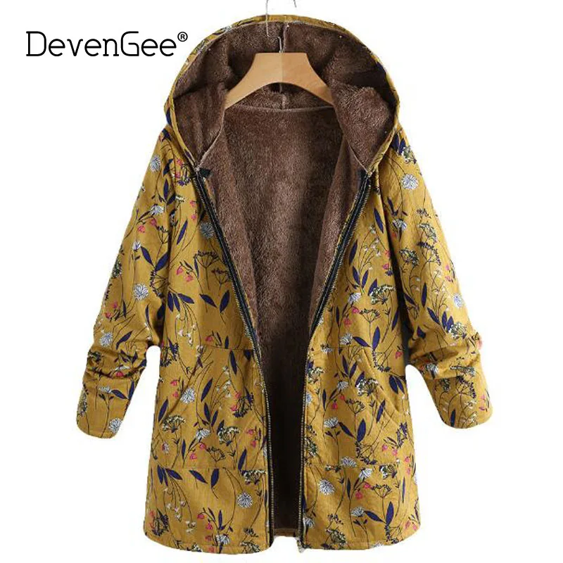 DevenGee/Новинка осени 2018 женские парки зимнее пальто с длинным рукавом и капюшоном