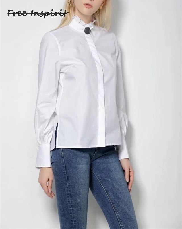 Free Inspirit 2018 New Fashion Spring &amp Autumn Women Blouses Shirts White Full Casual |