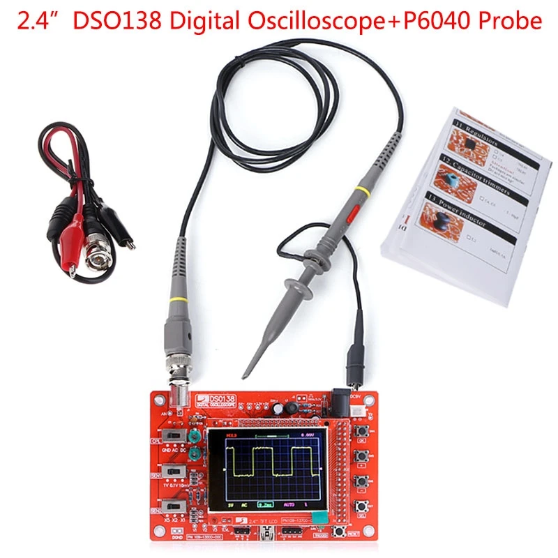 DIY DSO138 цифровой осциллограф 1Msps комплект с P6100 части зонда диагностический