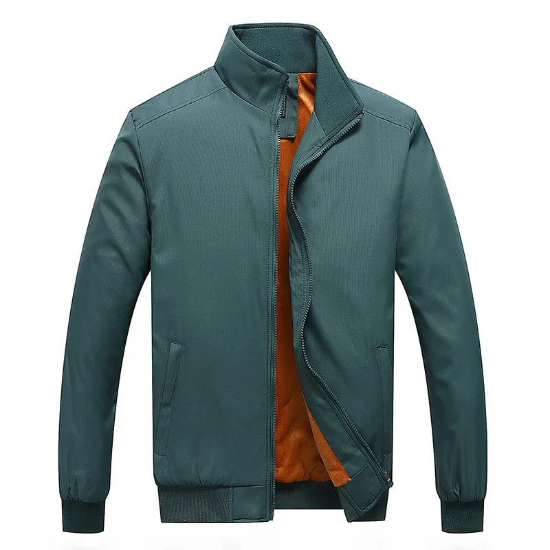 2019 новые мужские осень зима Толстая флисовая куртка мода Slim Fit Мужской однотонная