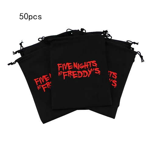 50pcs bags 5 шт. 12 шт. Five Nights At Freddy's Набор фигурок Бонни Фокси Фредди Fazbear фигурка медведя игрушки и черный мешок - Цвет: 50pcs bags