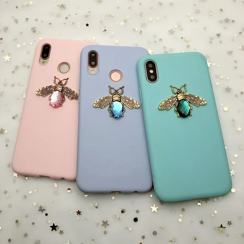 Мягкий чехол Bee карамельных цветов для Samsung S10e Lite A50 A70 A10 A20 A30 A40 A60 M10 S8 S9 S7 Edge J5 J7 A5 A7