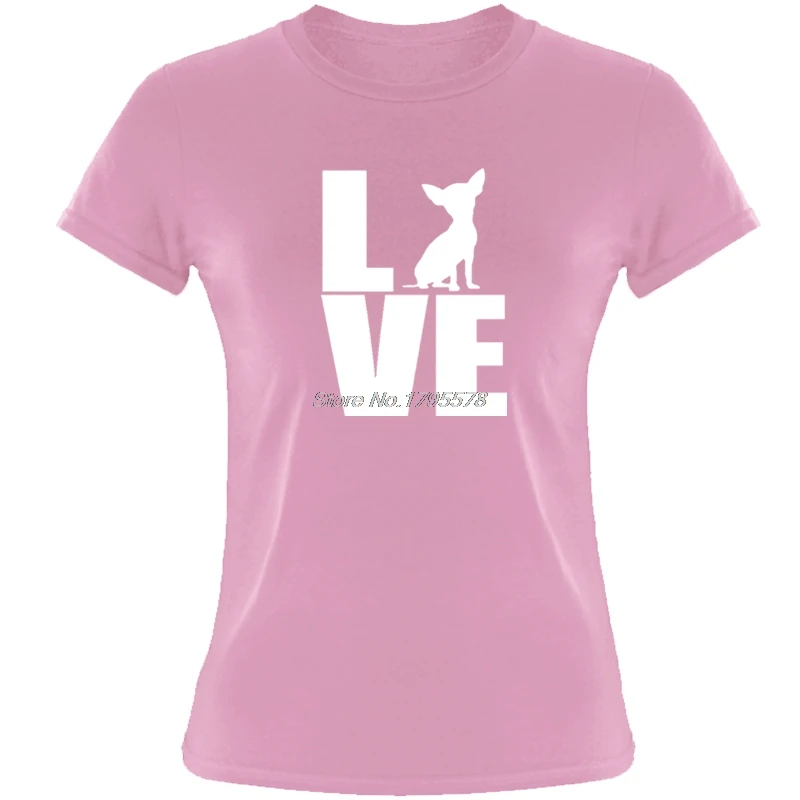 Любовь Чихуахуа Футболка Модный бренд Hipster рубашка женская хлопковая футболка с