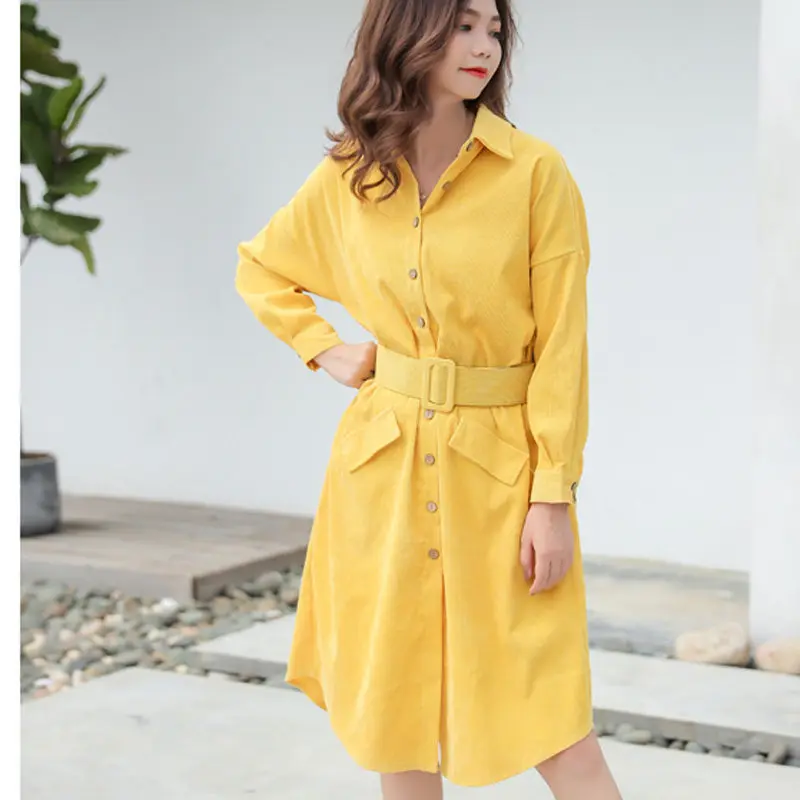 Hzirip темперамент Женский осеннее платье Новинка 2018 года Корейская версия с пояс