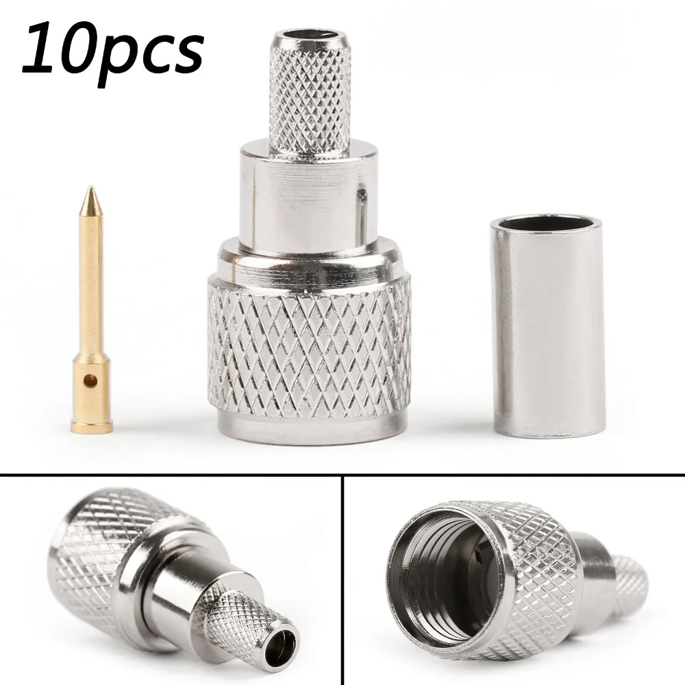 Areyourshop мини-UHF мужской разъем для обжима для RG-58/U кабель для Motorola радио антенна 10 шт. 50 Ом Лидер продаж разъем