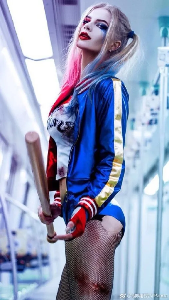 Harley quinn пальто жакет для косплея женский костюм девочки комплект из двух