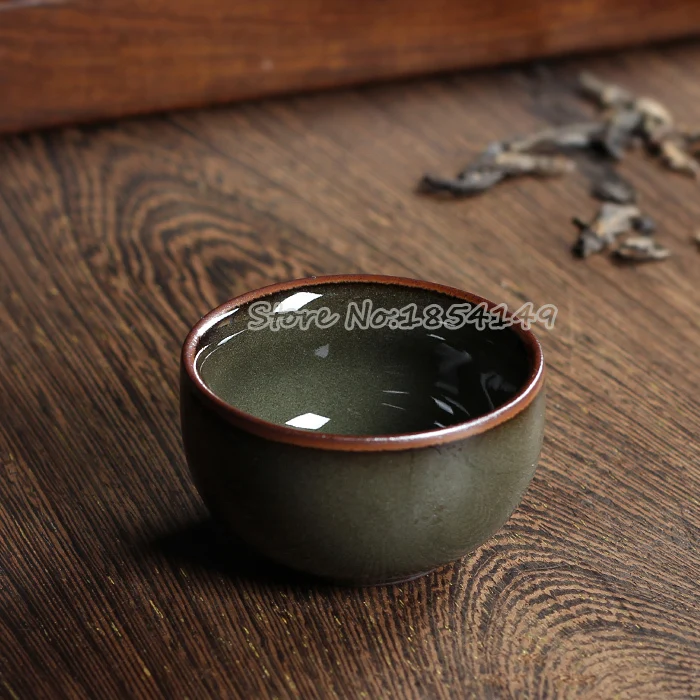 WIZAMONY 1 шт. Китайский Longquan Celadon фарфор железная глина кунг-фу чайная чашка чайное блюдце чаша для чая 50 мл китайский заварочный чайник КИТАЙСКИЕ чашки