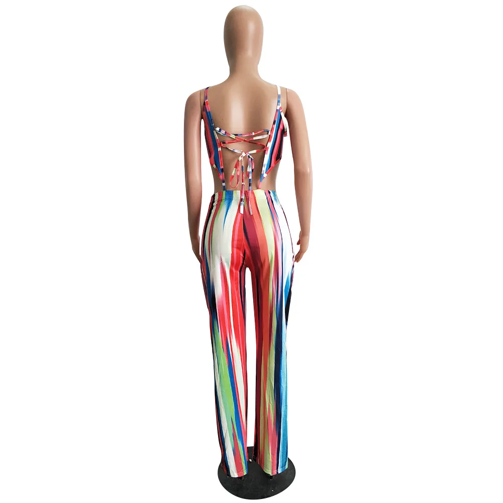 IMYSEN 2018 Sexy Multi Color Jumpsuit Women Romper New Arrive Skinny Jumpsuits Sleeveless One Piece Outfit | Женская одежда