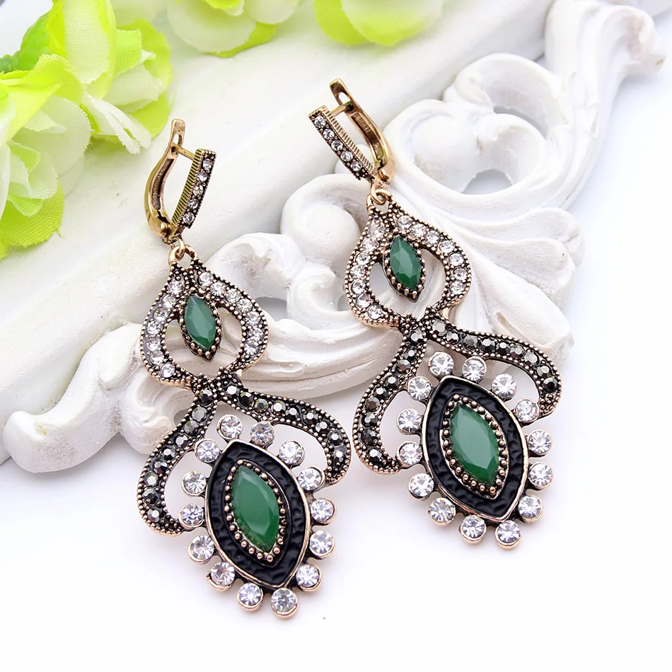 Женские серьги с подвеской Длинные Винтажные в форме капли воды этническом стиле