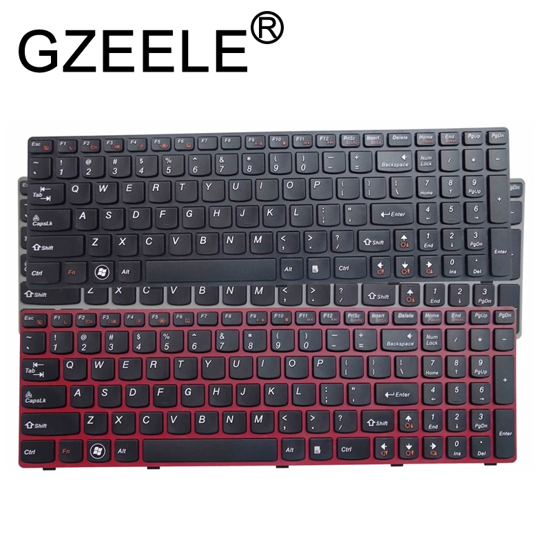 Inglês Teclado dos Eua para o Lenovo G580 Gzeele Z580 G580a V580a Z580a G580ah G580am G580g G585 G585a G585ar B580 G590 com Quadro