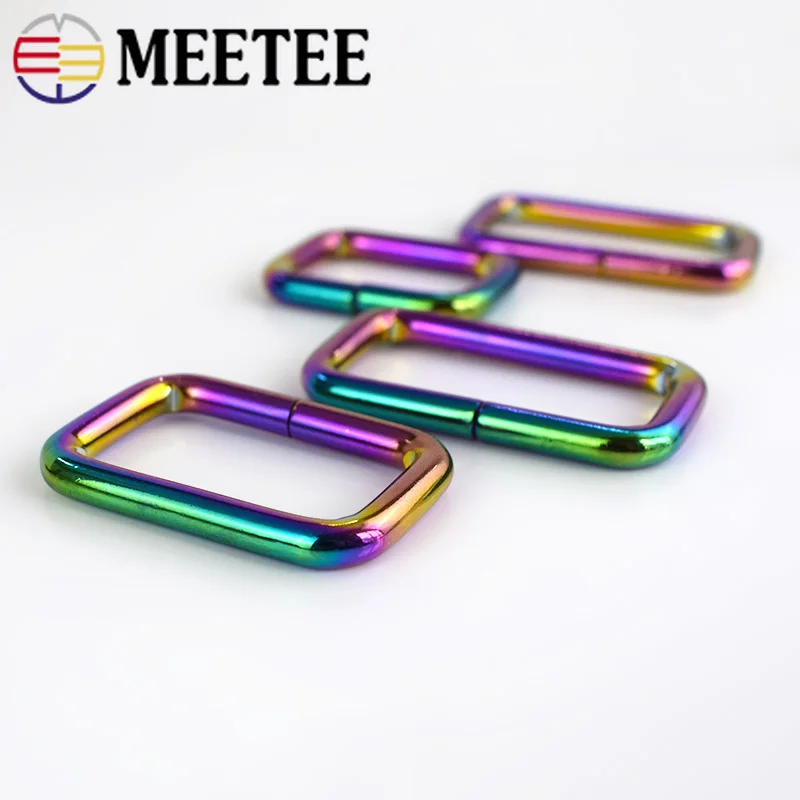Meetee, комплект из 4 предметов 26/33/38 мм металлический квадратный d-образным кольцом регулировки веб-ремень с пряжкой застежка для сумки повесить крюк DIY Чемодан аппаратных аксессуаров BF228