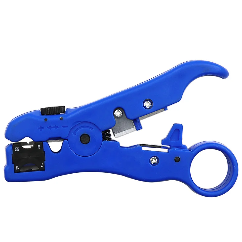 blue Автоматический инструмент для зачистки проводов для UTP STP RG59 RG6 RG7 RG11 Многофункциональный резак Striper - Цвет: blue