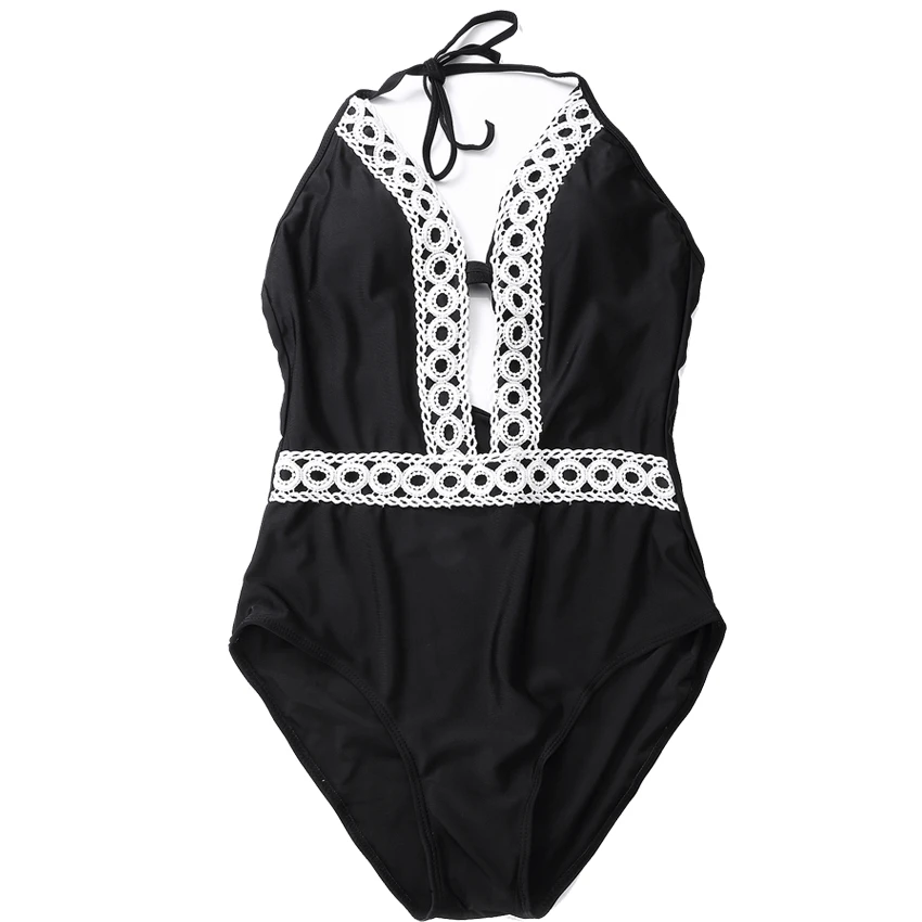 LELINTA Women Sexy Crisscross Plunge One Piece Swimwear Backless Monokini Swimsuit Bandage Bathing Suits Beachwear Swim Wear |
