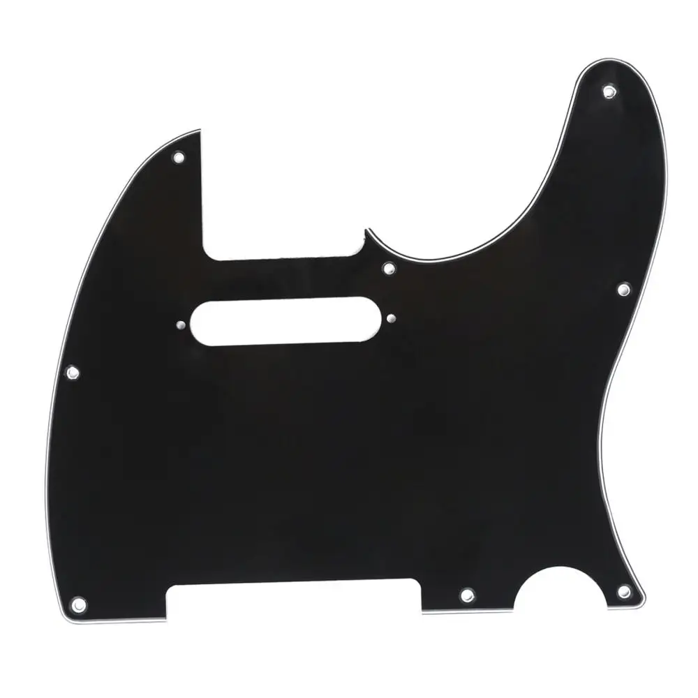 3Ply Black Musiclily 8 отверстий Tele гитары накладку для США/мексиканский сделано Fender Стандартный Telecaster современный стиль, 3Ply черный - Цвет: 3Ply Black